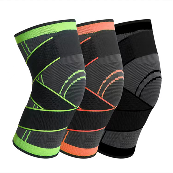 New style factory Price Pain Relief Knee Pads Adjustable Powerlifting Knee Wraps Elastic Sleeve Support