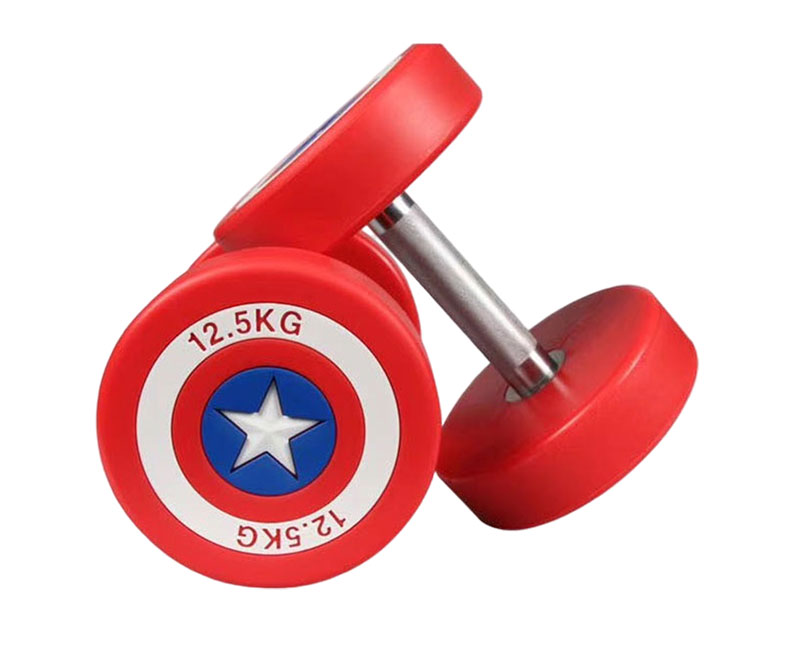 Wholesale 10kg 12.5kg 15kg 20kg Gym Dumbbell Captain America