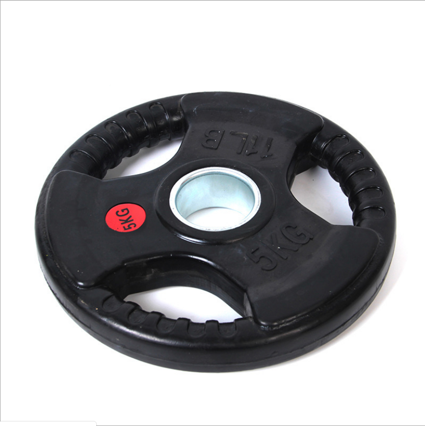 cast iron ug rubber coated weight plate