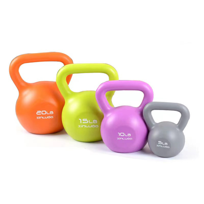 Exercise fitness kettlebell color cement gym kettlebells